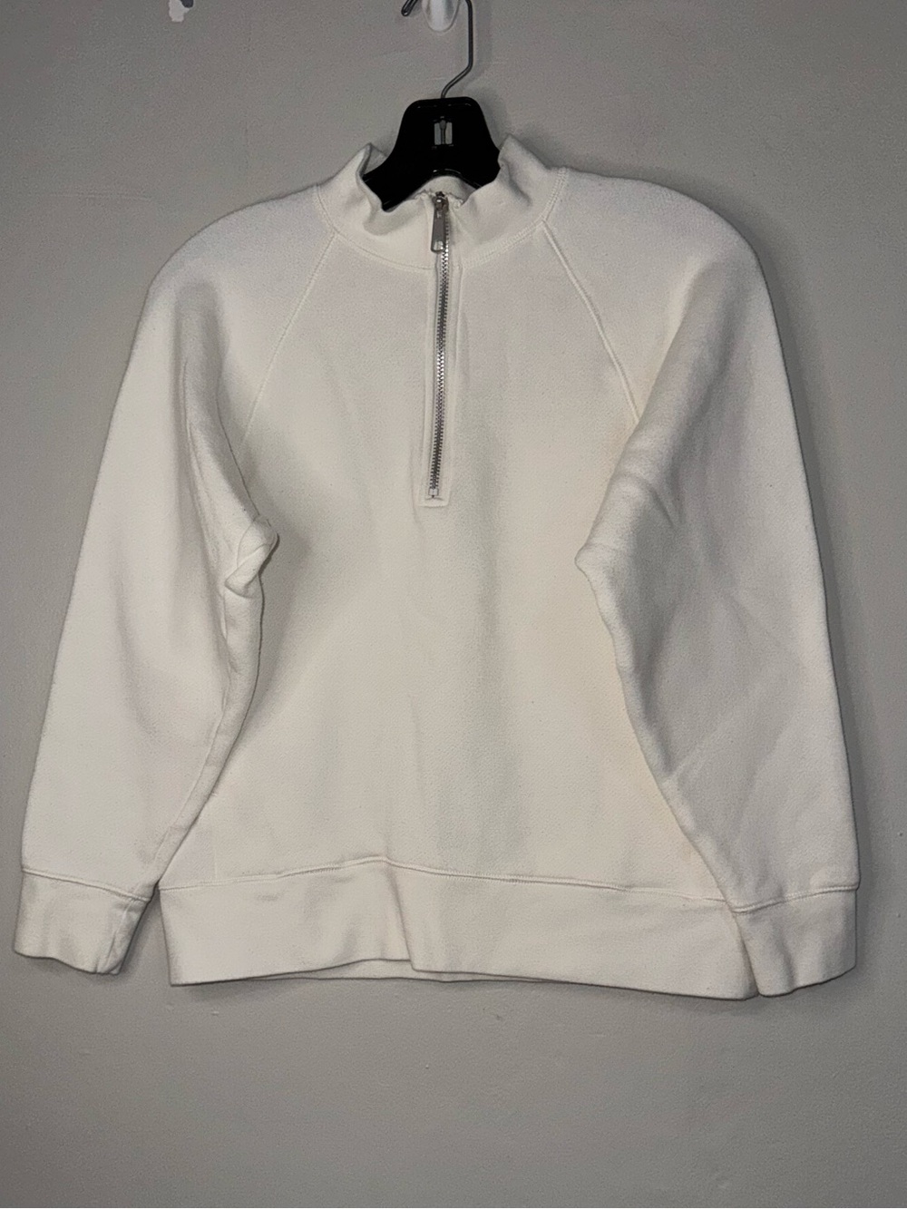 Madewell White Half-Zip Button Down Style Pullover